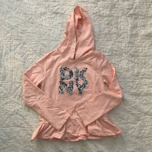 NWOT GIRLS DKNY pink hood sweatshirt